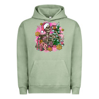 Pigment Oil Green pink coffee gifts christmas skeleton coffee Urban Hoodie - AdoDesignShop