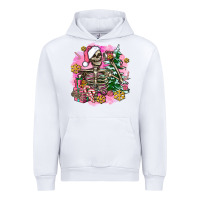 White pink coffee gifts christmas skeleton coffee Urban Hoodie - AdoDesignShop