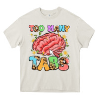 Cream too many tabs Heavy Core Tee - Artiststas