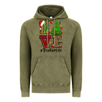 Vintage Olive love teacher life christmas Vintage Hoodie - CowGirlArtShop