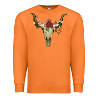 Carrot bull skull with rose and flowers Premium Sweatshirt - Artiststas