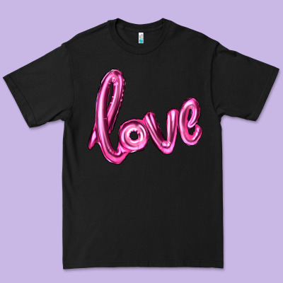Valentine's Day Love Balloon Premium Tee Designed By Ranaportraitstore