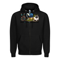 Black Peace Love Siamese Cat Zipper Hoodie - LillyAllenDesigns