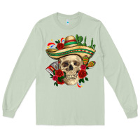 Matcha Di de los muertos with roses Mexico Long Sleeve Tee - HowdyJamesFarm