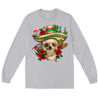 Moon Dust Di de los muertos with roses Mexico Long Sleeve Tee - HowdyJamesFarm