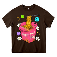 Chocolate Brown instant good vibes Heavy Core Tee - Artiststas