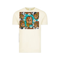 Vintage Arctic lion with leopard and cowhide pattern Vintage Tee - TumblerDesignByShophia