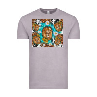 Vintage Zinc lion with leopard and cowhide pattern Vintage Tee - TumblerDesignByShophia