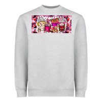 Heather Grey Valentine Coffee Heavyweight Sweatshirt - CowhideDigitalArt