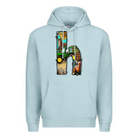 Blue Mist farm life alphabet lowercase letters h Premium Hoodie - BundleAndBundleShop