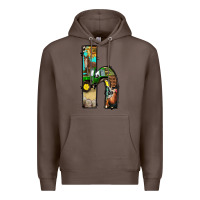 Coffee farm life alphabet lowercase letters h Premium Hoodie - BundleAndBundleShop