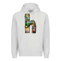 Dove Grey farm life alphabet lowercase letters h Premium Hoodie - BundleAndBundleShop