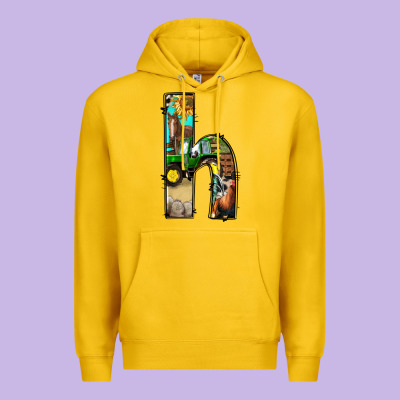 Farm Life Alphabet Lowercase Letters H Premium Hoodie Designed By Bundleandbundleshop