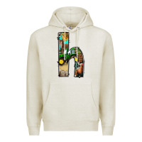 Oatmeal Heather farm life alphabet lowercase letters h Premium Hoodie - BundleAndBundleShop