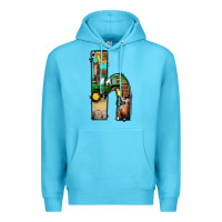 Ocean Blue farm life alphabet lowercase letters h Premium Hoodie - BundleAndBundleShop
