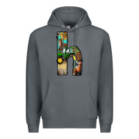 Rock farm life alphabet lowercase letters h Premium Hoodie - BundleAndBundleShop