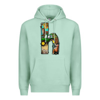 Seafoam farm life alphabet lowercase letters h Premium Hoodie - BundleAndBundleShop