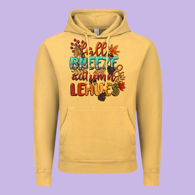 Fall Breeze And Autumn Leaves Vintage Hoodie Designed By Cowgirlartshop