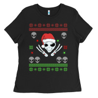 Alien Ugly Christmas Ladies Tee | Teevron