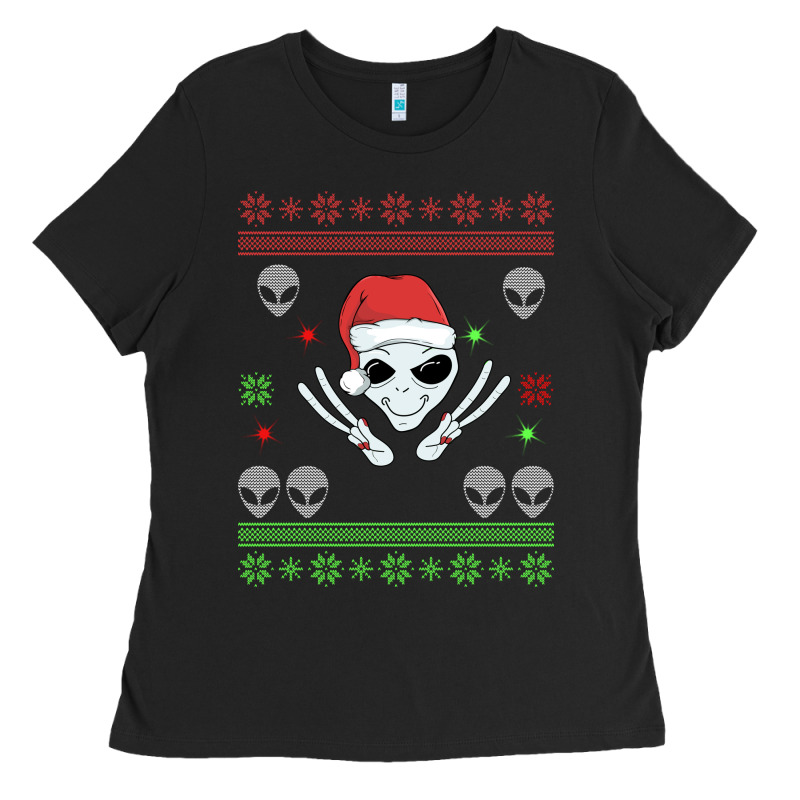 Alien Ugly Christmas Ladies Tee by Bettercallsaul | Teevron