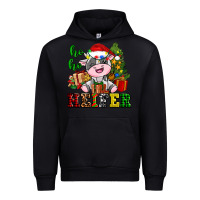 Black ho ho heifer little cute christmas cow Urban Hoodie - AdoDesignShop