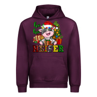 Mauve Wine ho ho heifer little cute christmas cow Urban Hoodie - AdoDesignShop