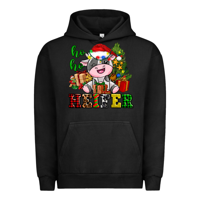 Ho Ho Heifer Little Cute Christmas Cow Urban Hoodie by AdoDesignShop | Teevron