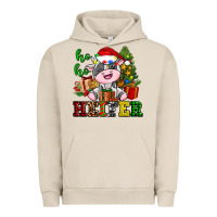 Pigment French Oak ho ho heifer little cute christmas cow Urban Hoodie - AdoDesignShop