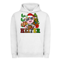 Pigment Lunar Rock ho ho heifer little cute christmas cow Urban Hoodie - AdoDesignShop