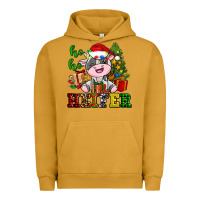 Pigment Peanut Butter ho ho heifer little cute christmas cow Urban Hoodie - AdoDesignShop