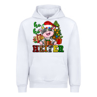 White ho ho heifer little cute christmas cow Urban Hoodie - AdoDesignShop