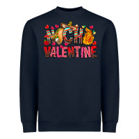 Navy Nacho Valentine Heavyweight Sweatshirt - CowhideDigitalArt