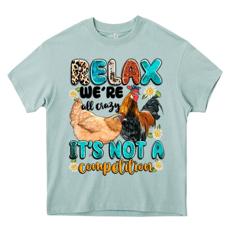 Relax We're All Crazy It's Not A Competition Heavy Core Tee by Artiststas | Teevron