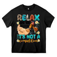Black relax we're all crazy it's not a competition Heavy Core Tee - Artiststas