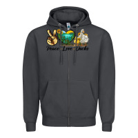 Smoke Peace Love Ducks Zipper Hoodie - LillyAllenDesigns