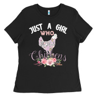 Just A Girl Who Loves Chickens Ladies Tee | Teevron