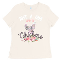 Bone Just a girl who loves chickens Ladies Tee - Bettercallsaul