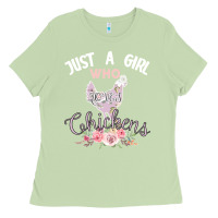 Matcha Just a girl who loves chickens Ladies Tee - Bettercallsaul