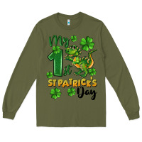 Army Green My first St. Patrick's Day Long Sleeve Tee - CowGirlArtShop