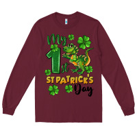 Burgundy My first St. Patrick's Day Long Sleeve Tee - CowGirlArtShop