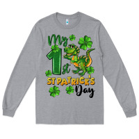 Heather Grey My first St. Patrick's Day Long Sleeve Tee - CowGirlArtShop