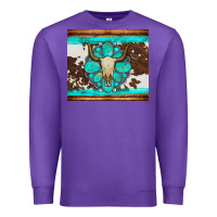 Purple bull skull and turquoise cowhide tumbler Premium Sweatshirt - Artiststas