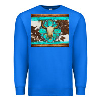 True Royal bull skull and turquoise cowhide tumbler Premium Sweatshirt - Artiststas