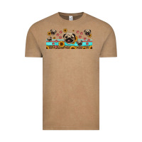 Vintage Coffee western pug dogs Vintage Tee - Jasminsmagicworld