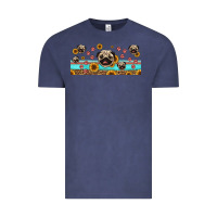 Vintage Denim western pug dogs Vintage Tee - Jasminsmagicworld