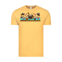 Vintage Mustard western pug dogs Vintage Tee - Jasminsmagicworld