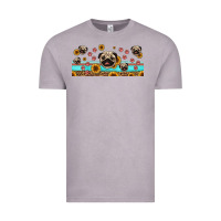 Vintage Zinc western pug dogs Vintage Tee - Jasminsmagicworld