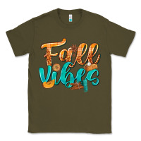 Army Green Fall Vibes with Food Classic Tee - texasbilliewilder