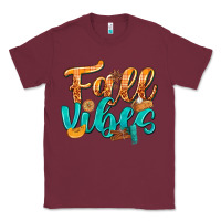 Burgundy Fall Vibes with Food Classic Tee - texasbilliewilder