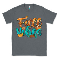 Charcoal Heather Fall Vibes with Food Classic Tee - texasbilliewilder